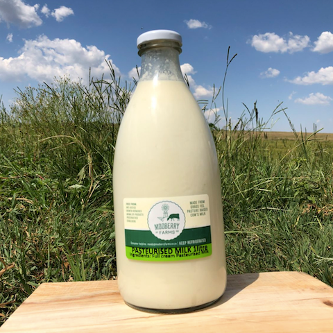 Mooberry Farms 1L Milk - GLASS BOTTLE REFUNDABLE R40