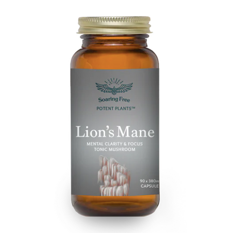 Soaring Free Organic Lion's Mane - 90 Capsules & 77g Powder