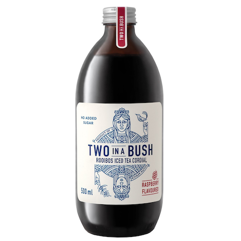 Two in a Bush Raspberry Rooibos Cordial 500ml