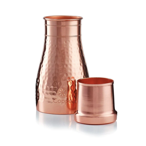 Coppa - Copper Hammered 1L Water Carafe & Cup