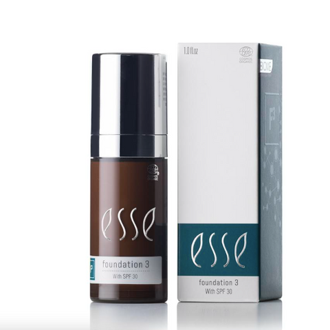 Esse Foundations Medium coverage, SPF30, organic and probiotic for sensitive skin