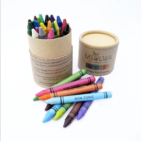 Msulwa Life's Non-Toxic Wax Eco-Crayons - 30