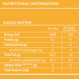 Soaring Free Organic Cacao Butter RAW (African Cacao) - 200g