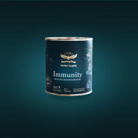 Soaring Free Immunity - Medicinal Mushroom Blend - 60 Capsules & 77g powder