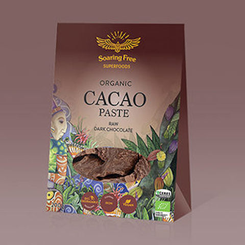 Soaring Free Organic Cacao Paste RAW Chocolate - 200g
