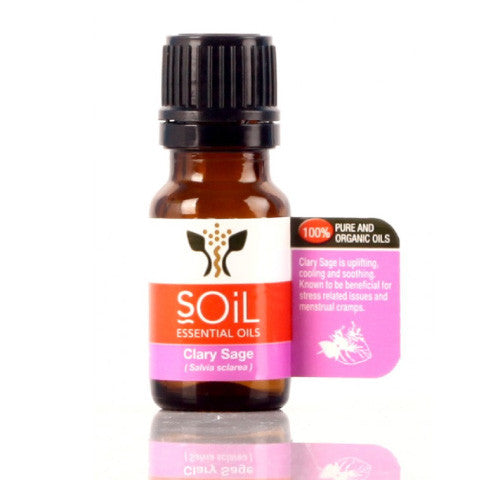 SOiL Organic Clary Sage (Salvia Sclarea) Essential Oil - 10ml